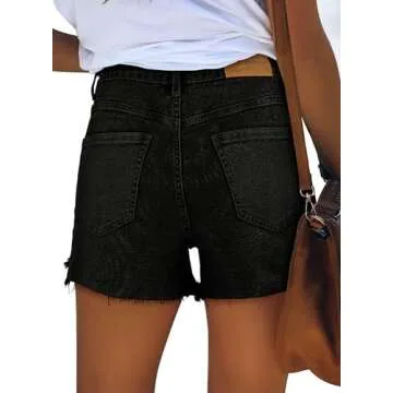 High Waisted Casual Stretchy Denim Shorts for Women
