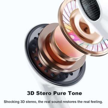 2-Pack USB C Headphones for iPhone 16 15 Earbuds with Microphone & Volume Control HiFi Stereo Type C...