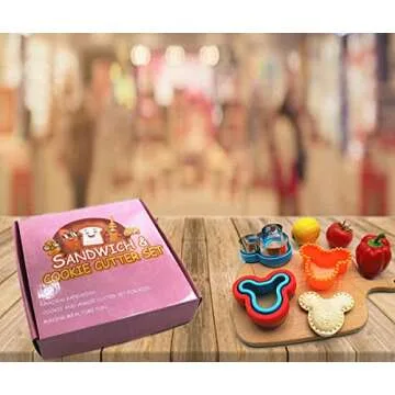 Sandwich Cutter and Sealer Set for Kids - 8 Pcs Fun Food Makers