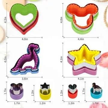 Sandwich Cutter and Sealer Set for Kids - 8 Pcs Fun Food Makers