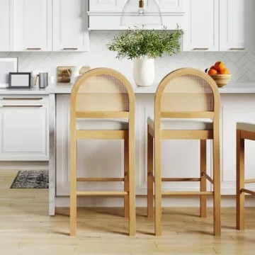 Nathan James Bailey Modern Boucle Bar Stool for Kitchen