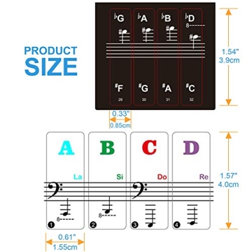 Piano Keyboard Stickers for Easy Learning and Fun