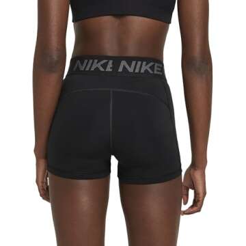 Nike Women's Pro 365 3in Shorts, Black Gray, Large