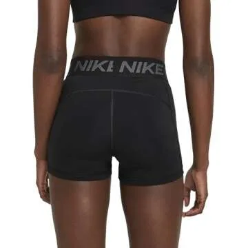Nike Women's Pro 365 3in Shorts, Black Gray, Large