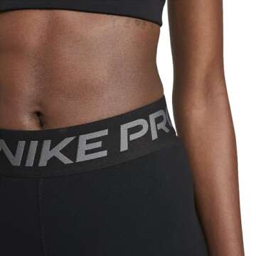 Nike Women's Pro 365 3in Shorts, Black Gray, Large