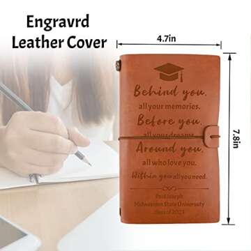 Personalized Engraved Leather Graduation Journal Gift