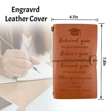Personalized Engraved Leather Graduation Journal Gift