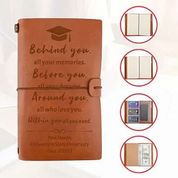 Personalized Engraved Leather Graduation Journal Gift
