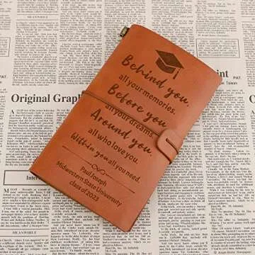 Personalized Engraved Leather Graduation Journal Gift