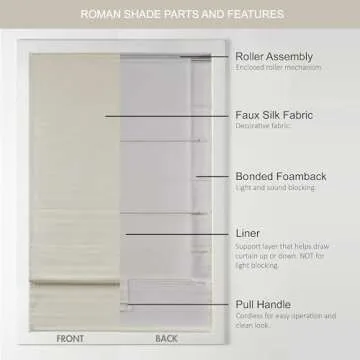 Madison Park Galen Cordless Roman Shades for Windows