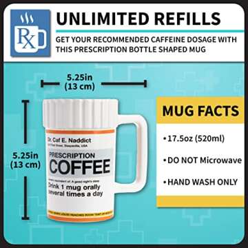 Paladone XL Prescription Mug for Coffee Lovers