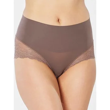 SPANX Lace Hi-Hipster Panty for Women in Umber Ash XL