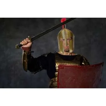 Nagina International Medieval Armour King Leonidas Greek Spartan Roman Helmet | Spartan Legions Helmet | Men's Spartan Warrior Headwear Costume Accessories | 300 Movie Authentic Replica Helmet
