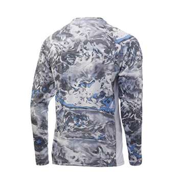Huk Men's Pursuit Camo Vented Long Sleeve 30 UPF Fishing Shirt, Mossy Oak Hydro Standards, Large