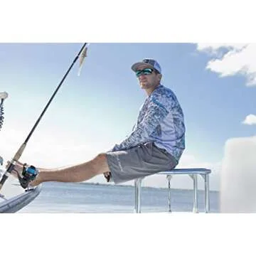 Huk Men's Pursuit Camo Vented Long Sleeve 30 UPF Fishing Shirt, Mossy Oak Hydro Standards, Large