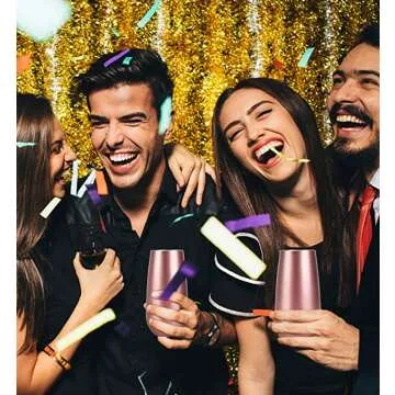 Unbreakable Stemless Champagne Flutes for Christmas