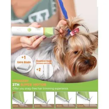 Dog Grooming Kit - Quiet, Rechargeable Clippers for Pets