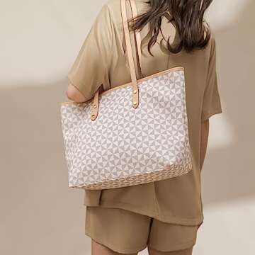 Stylish Women's Checkered Handbag Set - Chic & Functional 3pcs