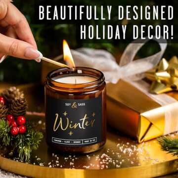 Winter Candle - Scented with Orange, Cinnamon & Vanilla