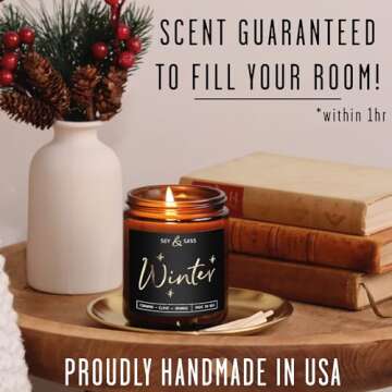Winter Candle - Scented with Orange, Cinnamon & Vanilla