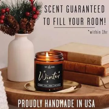 Winter Candle - Scented with Orange, Cinnamon & Vanilla