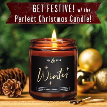 Winter Candle - Scented with Orange, Cinnamon & Vanilla
