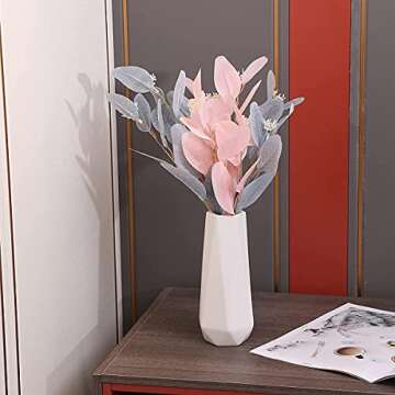 CERANEE White Ceramic Vase Set - Stylish & Modern