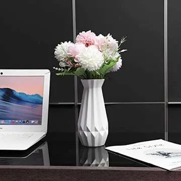 CERANEE White Ceramic Vase Set - Stylish & Modern