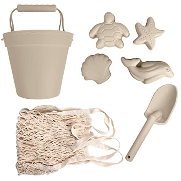 BraveJusticeKidsCo. Soft Silicone Beach Toy Set for Kids