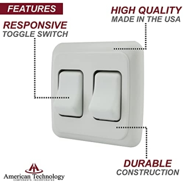 Versatile Double SPST On-Off Switch for RVs and Campers