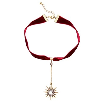 Anglacesmade Bohemia Suede Y Necklace Rhinestone Star Charm Pendant Necklace Prom Party Festival Jew...