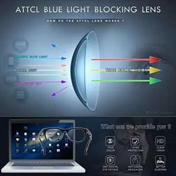 ATTCL Unisex Blue Light Blocking Glasses Eyeglasses Frame Anti Blue Ray Computer Game Glasses 5054-Pink