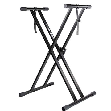 RockJam Xfinity Double-X Adjustable Keyboard Stand - Pre-Assembled & Durable