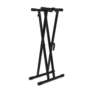 Adjustable Double-X Keyboard Stand - Heavy-Duty