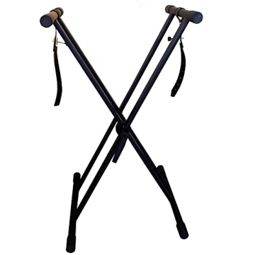 Adjustable Double-X Keyboard Stand - Heavy-Duty