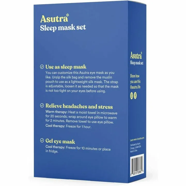 Silk Eye Pillow & Weighted Neck Wrap Bundle