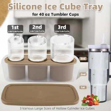 Tcamp Silicone Ice Tray for 30-40 oz Tumblers - BPA-Free