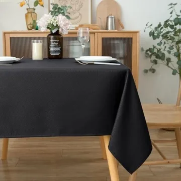 Water Resistant Black Tablecloth 54x54 - Dining & Events
