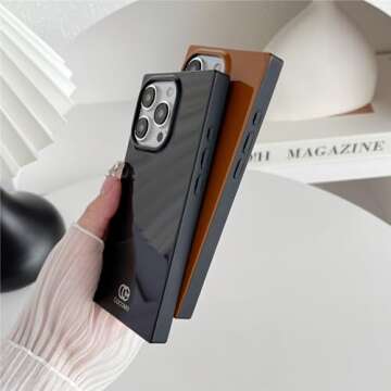 Cocomii - Rectangle Case Compatible with iPhone 14 Pro - Solid Color, Fashionable Hues, Glossy, Women Girls Men, Protective Phone Case for iPhone 14 Pro 6.1 inch, Caramel