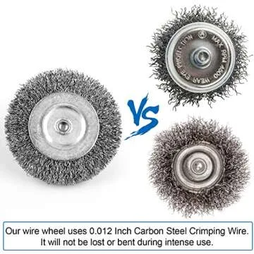 Wire Brush for Drill, Wire Wheel Brush Cup Set, Wire Wheel for Drill 0.012 Carbon Steel Wire, Drill Wire Brush for Drill 1/4 Inch Arbor for Cleaning Rust, Stripping and Drill Attachment