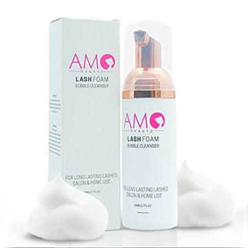 AMO Beauty Lash Foam Bubble Cleanser - Foaming Eyelash Extension shampoo - Eyelid Makeup Remover - N...