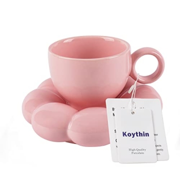 Koythin Ceramic Coffee Mug Set with Sunflower Coaster