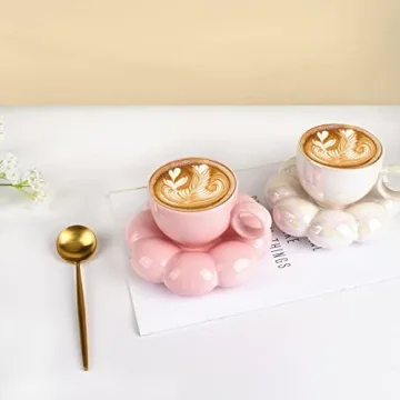 Koythin Ceramic Coffee Mug Set with Sunflower Coaster