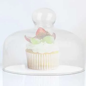 Cabilock Round Glass Cloche for Cake and Food Display