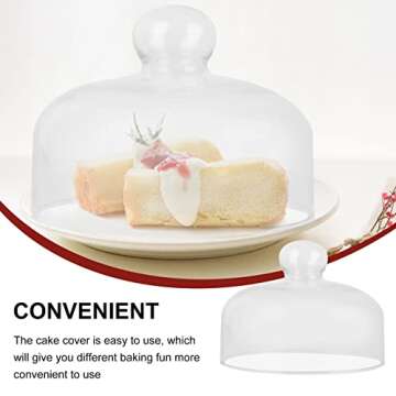 Cabilock Round Glass Cloche for Cake and Food Display