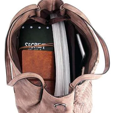 WISHESGEM Women Handbags Top-Handle Fashion Hobo Tote Bags PU Leather Shoulder Satchel Bags Light Coffee