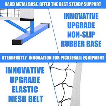 PICKLETECH 4.0 Slim Portable Pickleball Net for All Ages