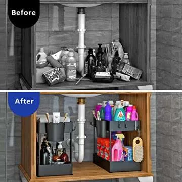 Sturdy 2 Pack Under Sink Organizers for Ultimate Storage