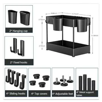 Sturdy 2 Pack Under Sink Organizers for Ultimate Storage
