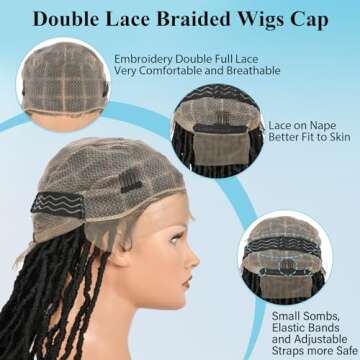 Stylish Olymei Faux Locs Wig for Women with Baby Hair